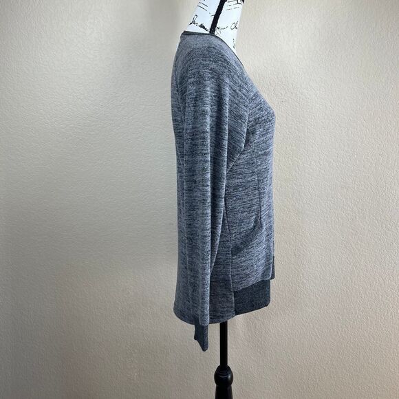 Haute Edition Ultra Soft Pullover Sweatshirt with Contrast Trim size M lagenlook - Picture 8 of 16